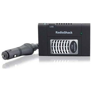 RadioShack 175-Watt DC to AC Slim Power Inverter - Built-in USB Port - Includes Airplane adapter - Ideal for camcorders, video game consoles, laptops, netbooks, battery charges, small tvs, dvd players