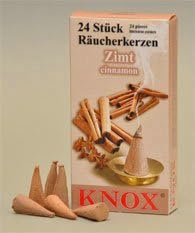 KNOX Cinnnamon Scented Incense Cones, Pack of 24, Made in Germany