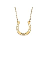 Engraved Horseshoe Necklace - Custom Made with any name! Free engraving!
