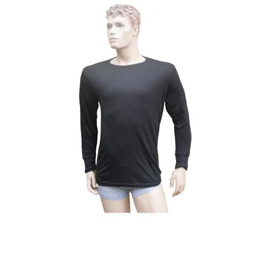 Mens black long sleeves thermal t-shirt