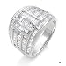 Silver Men's Cubic Zirconia CZ Ring - size 10