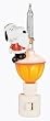 7" Peanuts Snoopy Santa Claus Christmas Bubble Night Light