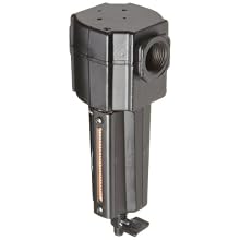 Dixon F74G-6M-MB Norgren Series Manual Drain Airline Filter with Sight Glass, Metal Bowl, 1/2" Size, 250 PSI, 3/4" Port Size, 140 SCFM, 40 Micron