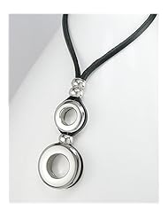 Leather Necklace In White Base
