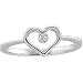DIAMOND HEART RING 14K White Gold .02 CT