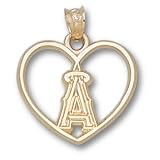 Los Angeles Angels 14k Heart Pendant/14kt yellow gold