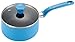 T-fal C96924 Excite Nonstick Thermo-Spot Dishwasher Safe Oven Safe PFOA Free Covered Sauce Pan Cookware, 3-Quart, Blue