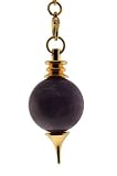 Amethyst Round Gold Plated Pendulum
