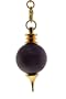 Amethyst Round Gold Plated Pendulum