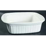 CorningWare French White 8 1 2 x 8 1 2 x 2 deep, Square Baker with Corning Plastic Cover by