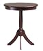 Winsome Wood Belmont End Table with Pedestal Legs, Cappuccino Finish