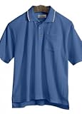 Big Mens Distinction Pocket Polo with Subtle Drop Needle Vertical Stripe (Big & Tall and Regular Siz