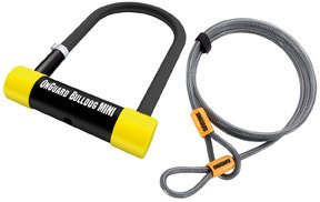 OnGuard Bulldog MINI DT 5015TC Bicycle U-Lock and Extra Security Cable