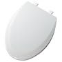 Premium White Molded Wood Toilet Seat with Easy Clean Hinges, #146EC 000