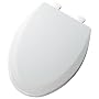Mayfair 146ECDG Premium Elongated Molded Wood Toilet Seat with Easy Clean Hinges and DuraGuard Antimicrobial, White