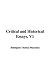 Critical
and
Historical
Essays,
V1