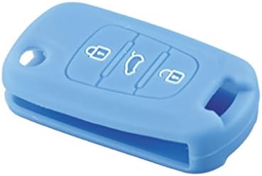 Voberry® Silicon Car keychain Protective Case Cover (SkyBlue)