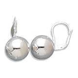 Sterling Silver 14mm Ball Earring on Lever Back