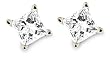 Platinum, Princess-Cut, Diamond 4-Prong Stud Earrings (3/4 cttw, G-H Color, VS2 Clarity) Platinum, Princess-Cut, Diamond 4-Prong Stud Earrings (3/4 cttw, G-H Color, VS2 Clarity)