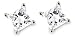 Platinum, Princess-Cut, Diamond 4-Prong Stud Earrings (3/4 cttw, G-H Color, VS2 Clarity)