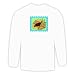 Long Sleeve T-shirt with insect, beetle, pad, water, bug, lily Large White