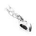Ferroni Contemporary Filigree Heart Necklace in Sterling Silver on Double Link Chain