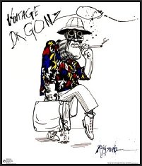Ralph Steadman Dr. Gonzo Hunter S. Thompson Framed Art Poster Print 24x36