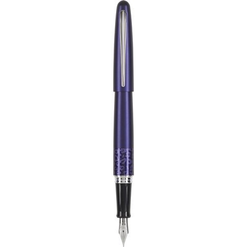Pilot MR Animal Collection Fountain Pen, Matte Plum with Leopard Accent, Medium Nib, Black Ink (91133) by Pilot