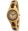 Tense Solid Maple & Sandalwood Round Ladies Bracelet Watch Hypo-Allergenic L7509MS