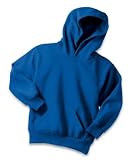 NEW Port & Company - Youth Pullover Hooded Fleece Royal Blue-XS