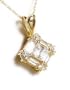 Elegant Princess/Baguette Cubic Zirconia CZ Pendant - JewelryWeb