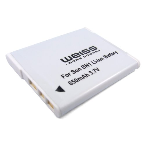 Weiss NP-BN1 Li-Ion Akku (3,7 V, 650 mAh) f&uuml;r Sony Digitalkameras Cyber-Shot DSC W310 / W3 Preisvergleich