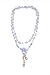 Lariat style champagne colored freshwater pearl necklace with Sterling silver...