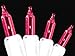 Sienna Set of 100 Super Bright Pink Mini Christmas Lights - White Wire