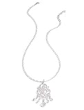IppieSterling Silver Filigree Chandelier Crystal Necklace