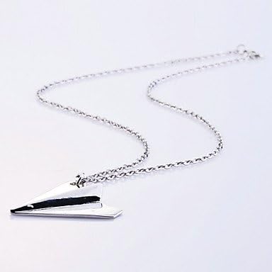 JEW JEWLY LuremeSilver Plated Alloy Paper Plane Pattern Necklace