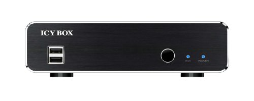 Icy Box IB-MP309HW-B Festplattengehäuse für Multimediaplayer und 8,9 cm (3,5 Zoll) SATA-Festplatten schwarz