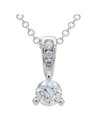 Diamond pendant in 18kt white gold