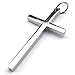 KONOV 2pcs Mens Stainless Steel Cross English Lord Prayer Dog Tag Pendant Necklace, 18 & 22 inch Chain