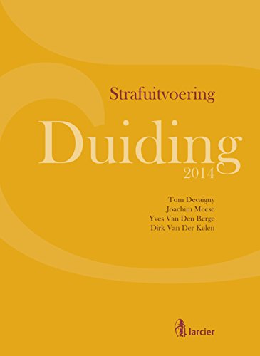 Duiding Strafuitvoering (Larcier Duiding) (Dutch Edition)