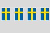 Party-Flaggenkette : Schweden Länge ca.: 20,20m