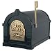 Gaines KS-7A Keystone Series Mailbox Black w/ Polished Brass Plaque