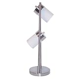 2-Light Adjustable Table Lamp - White