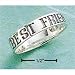 Plain Sr-793 : Sterling Silver 4mm ''best Friends Forever'' Band Sizes 5-12