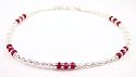 9 Carat RUBY Sterling Silver Gemstone Anklets / Ankle Bracelets w/ Adjustable 1 Inch Extension