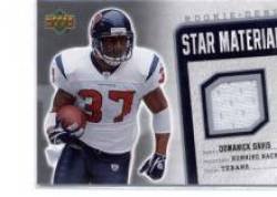 2006 Upper Deck Rookie Debut Star Materials Silver #SMDD Domanick Davis - Houston Texans (Piece of Authentic Game-Worn Jersey ) (Football Cards)