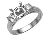 0.50 cts Round Diamonds Engagement Ring - Platinum, 14kt & 18kt White or Yellow Gold