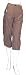 Damen NordicWalking 3/4-ZiPP-OFF Wanderhose, erde,