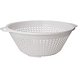 United Solutions KW0005 Four Quart White Plastic Colander in White -4QT Plastic Pasta Strainer in White