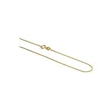 10 KT Yellow Gold 1 MM Box Chain 10K Chain Necklace 16 "